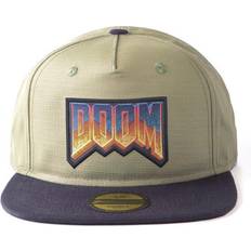 Difuzed Doom eternal retro logo snapback cap green