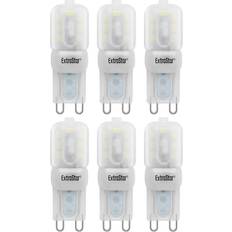 Yellow LED Lamps Extrastar 3.5W led G9 Mini Bulb Warm White Size Ø11x60 mm Pack of 6