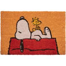 Snoopy Og Woodstock Dørmåtte Beige, Hvid, Gul cm