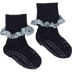 Go Baby Go GoBabyGo Skridsikre Strømper Bamboo/Liberty Dark Blue GoBabyGo Strømper