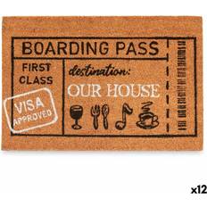 Natural Entrance Mats Gift Decor Doormat Boarding Pass Natural Natural cm