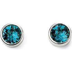 Beginnings womens december swarovski birthstone silver/blue