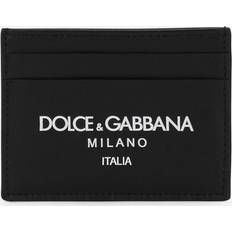 Dolce & Gabbana Sort Læderkortholder Med Logo Sort