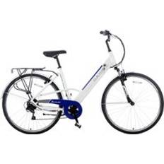 White E-City Bikes Basis Dorchester Hybrid ST Electric Bike, 700c