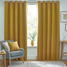 Eyelets - Gold Curtains Furn Dawn 100% Blackout Thermal