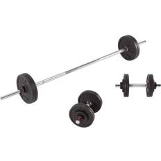 Adjustable Cast Iron Dumbbell and Barbell Set