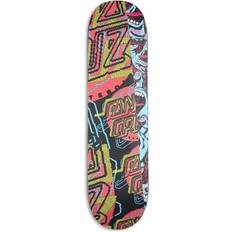 Santa Cruz No Pattern Skateboard Deck Dot Black/Teal/Red 8"