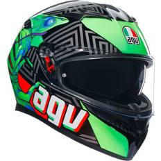 AGV Caschi per moto AGV K3 Kamaleon Black/Red/Green Casco Adulto