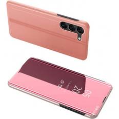 Skal-man Galaxy S23 Plus Fodral Clear View Flip Rosa