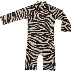 Svarte UV-klær Swimpy Tiger UV-Drakt, Beige/Black, 98-104