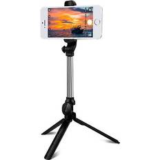 Avizar Pole selfie bluetooth smartphone 2 in 1 tripod remote control retractable black