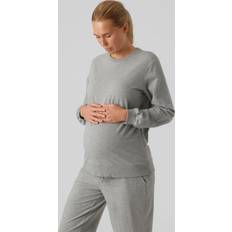 Schwangerschaft & Stillzeit Mamalicious Umstandssweatshirt MLSILJA VITA Light Grey Melange grau