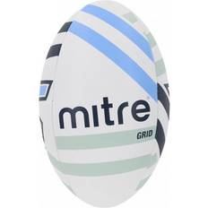 Rugby Mitre Grid Rugby Ball white/black/blue