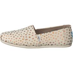 Beige - Mujer Zapatos bajos Toms Alpargata Rose Gold/Natural Canvas Dots - Dorado/Beige