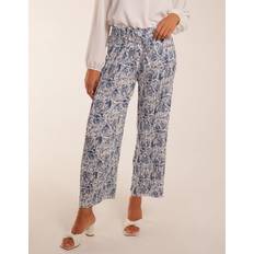 Paisley Trousers & Shorts Blue Vanilla Paisley Wide Leg Culotte Trousers