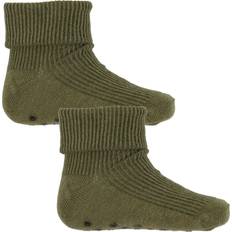 Gröna Strumpor Barnkläder Minymo Strumpor 2-Pack Torkad Herb 23/26 Strumpor
