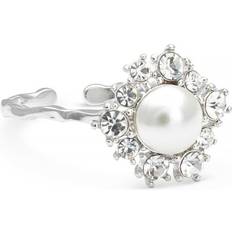 Vita Ringar Lily and Rose pearl ring ivory