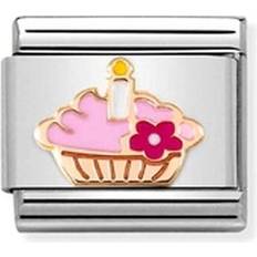 Jewellery Nomination Cupcake Candle Charm Pink