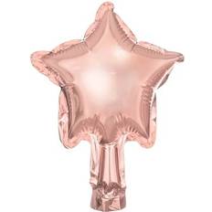 Guld Gavepapir PartyDeco Stjerne Folieballon Rosaguld