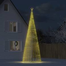 vidaXL LED-Juletræ Med Spyd 500 cm Varmt Hvidt Lys Juletræslys