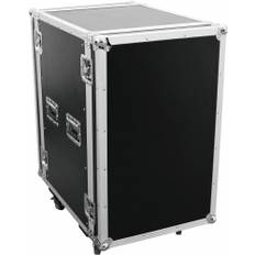 Amplificateurs et Récepteurs Roadinger Rack 19 pouces 18 UH Omnitronic PR-2ST bois avec poignée, avec roulettes