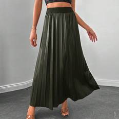 Long Skirts Shein High Waist Pleated Skirt