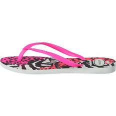 White Flip Flops Havaianas Slim Animal Sandalias y Pantuflas - White/Pink