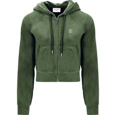 Juicy Couture Velour Hoodie Dam, Green
