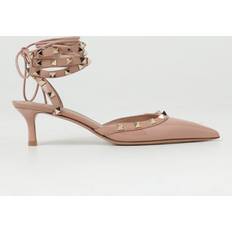 Valentino Garavani Højhælede sko Valentino Garavani Sorte Rockstud Ankel Wrap Pumps - Lyserød