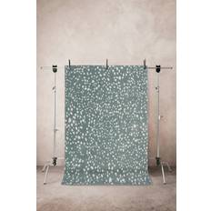 Jotex DALMA luvtæppe Green/white Hvid, Grøn 160x230cm
