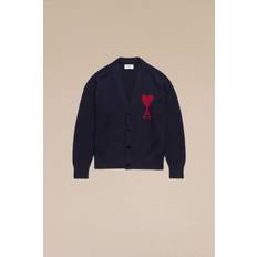 Ami Paris De Cåur Virgin Wool Cardigan - Blue