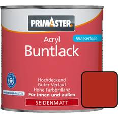 Für den Außenbereich - Rot Malerfarbe Primaster Primaster Acryl Buntlack RAL 3000 Rot