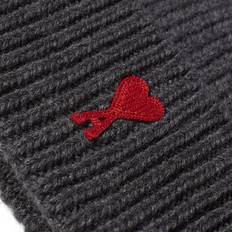 Gris - Homme Bonnets AMI Heart Logo Beanie - Grey