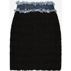 Acryl Röcke Dolce & Gabbana Tweed and denim miniskirt combined_colour