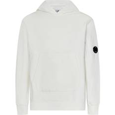 C.P. Company Diagonal Raised Fleece Hoodie White