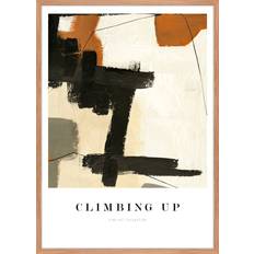 Beige - Eg Billeder Malerifabrikken Climbing Up Eg Ramme Beige Billede