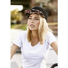Rosa Huvudbonader Flexfit Snapback Keps 2-Tone Red Floral/Black 6089 Yupoong one 55-60 svart
