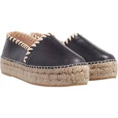 Leer - Man Espadrilles Classic Cuir Raphia Espadrilles - Zwart