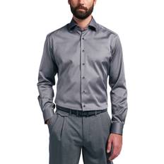 Eterna Långärmad modern fit herrskjorta twill antracit UNI, 19, Antracit