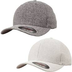 Flexfit melange cap baseball cap woven sports heather grey hat panel cap
