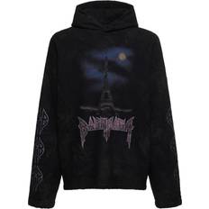 Balenciaga Jumpers Balenciaga Printed Hoodie Large Fit - Black