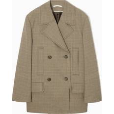 Cotton Blazers COS Zweireihiger Blazer Mit Karomuster BRAUN/KARIERT
