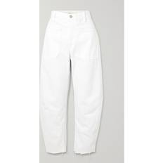 Polo Ralph Lauren White Jeans Polo Ralph Lauren Hoch Sitzende Jeans Mit Fransen Weiß