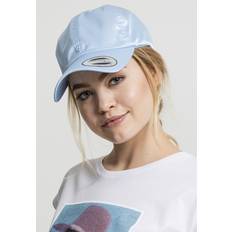 Dam - Satin Huvudbonader Flexfit Low Profile satinkeps unisex keps för kvinnor och män av glänsande satintyg, Babyblå En