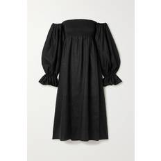 Sleeper Atlanta Linen Midi Dress - Black