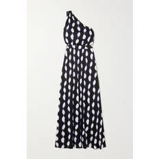 Diane Von Furstenberg Diane von Furstenberg Kiera Asymmetrisches Maxikleid Aus Bedrucktem Jersey Schwarz