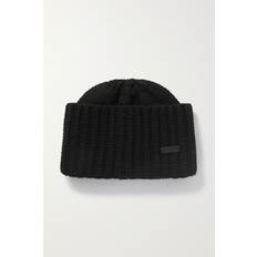 Saint Laurent Cashmere Ribbed Beanie - Black