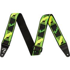 Gul Remme & Bånd Fender Neon Monogrammed Strap Neon Green/Neon Yellow Gitarrengurt