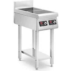 Royal Catering Induktionskogeplade Med Bord 2 x 20 cm 10 Trin RCIK-3500IC2.1