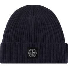 Stone Island Femme Accessoires Stone Island Men's Wool Patch Beanie Hat - Navy Blue